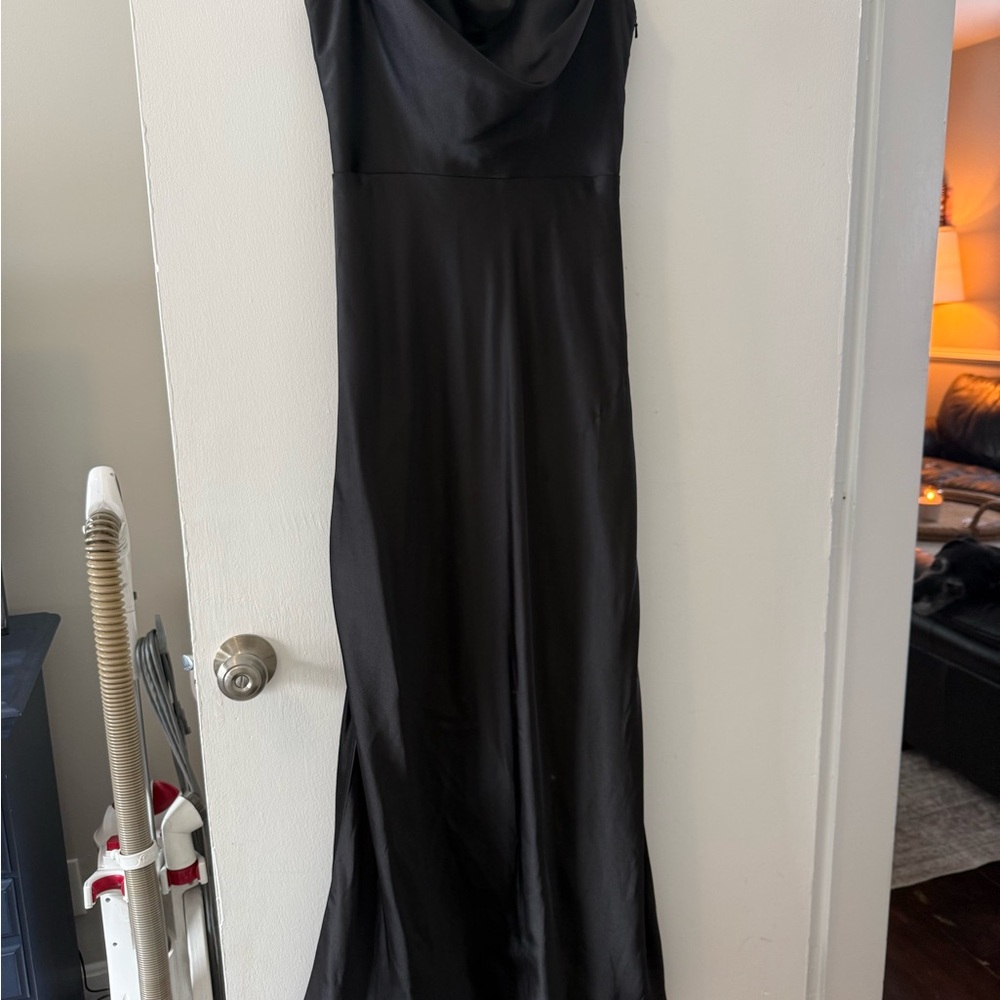 Revelry Black NADIA SATIN Dress